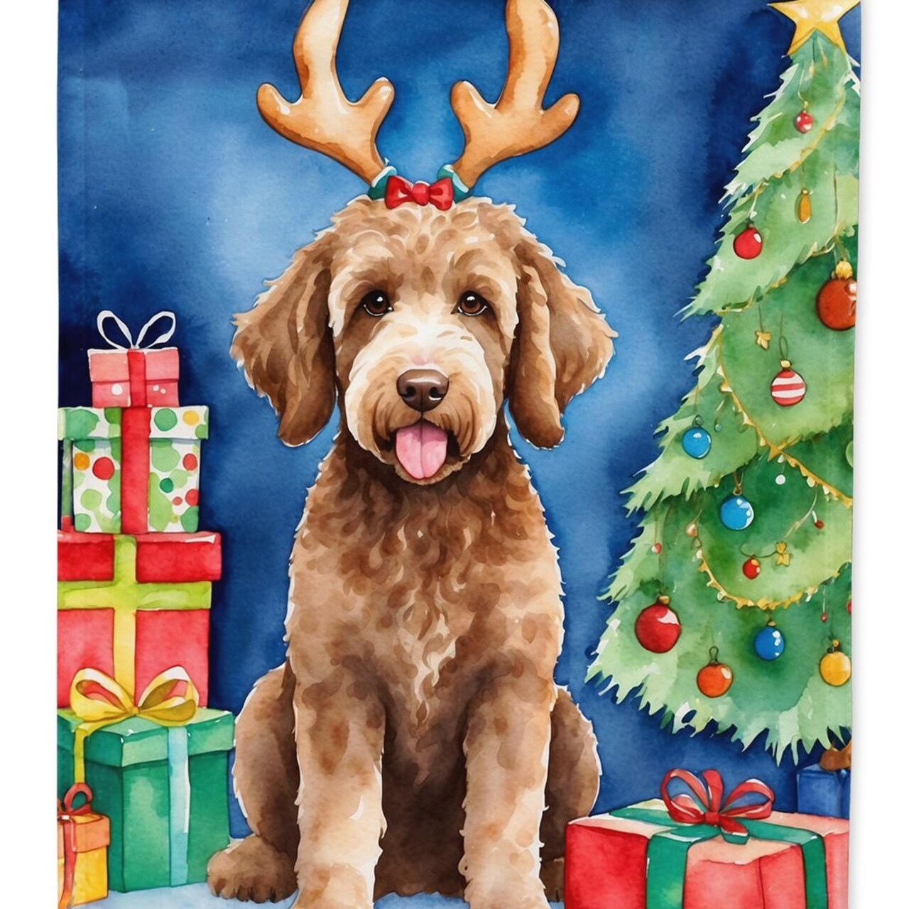 Edge Collections - Multicolor - Winter Snow Scene Decorative Outdoor House Banner - 1 Piece